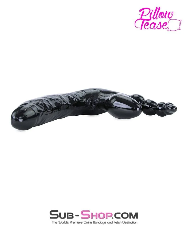 0414E      Strapless Strap On Vibrating Dildo with Anal Exciter
