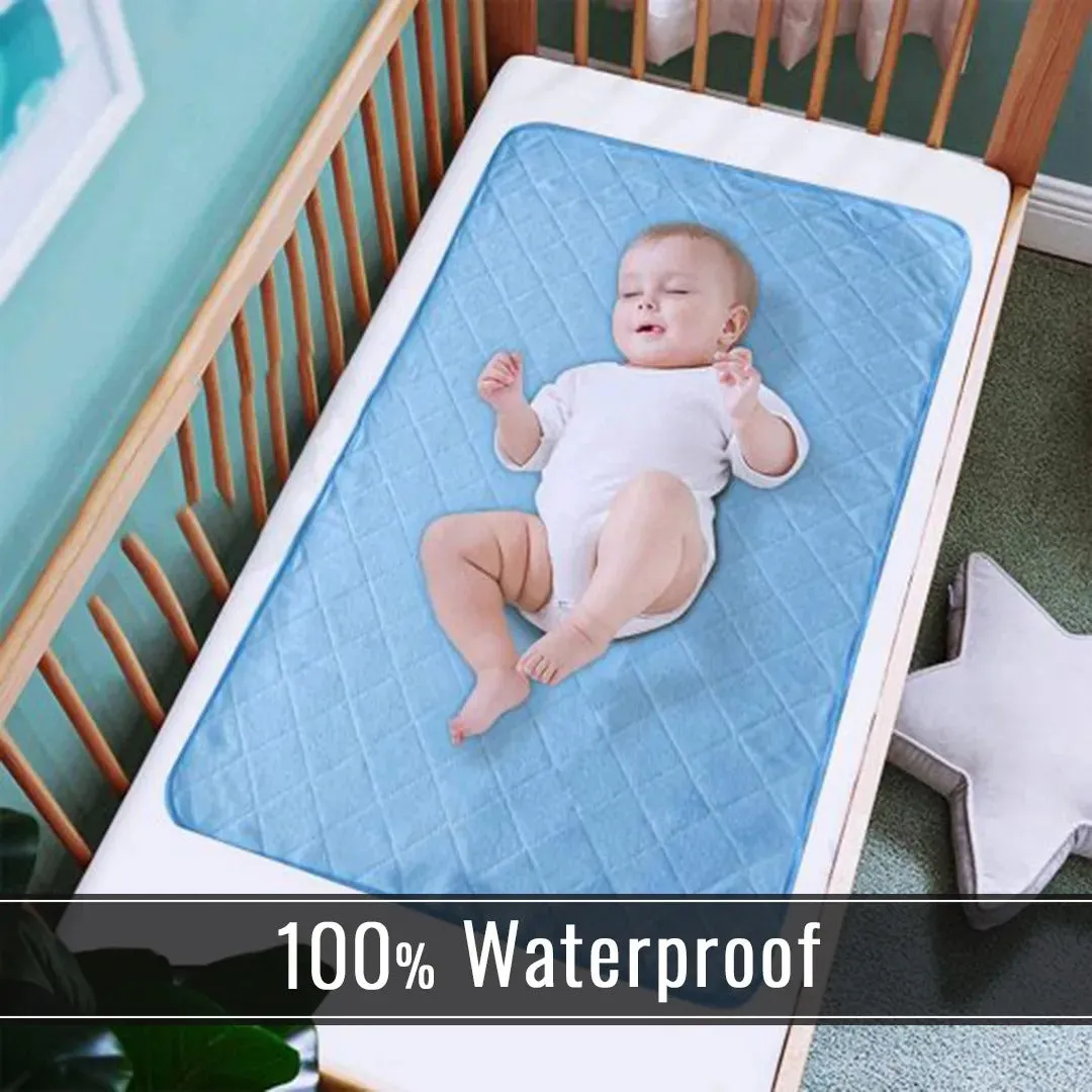 100% Waterproof Ultra Soft Export Quality Kids Under Pad In Sky Blue Color