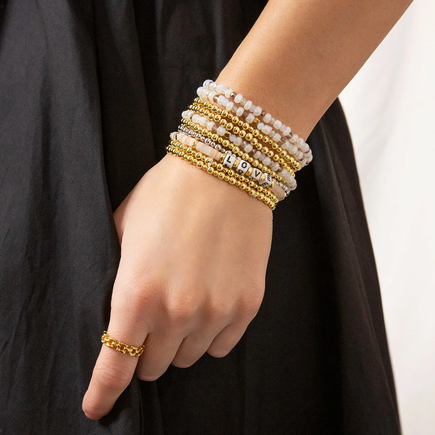 3mm/4mm brass ball bracelet