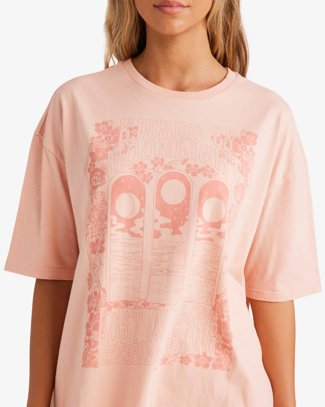Billabong Moon Kiss Short Sleeve T-shirt - DUSTY PEACH