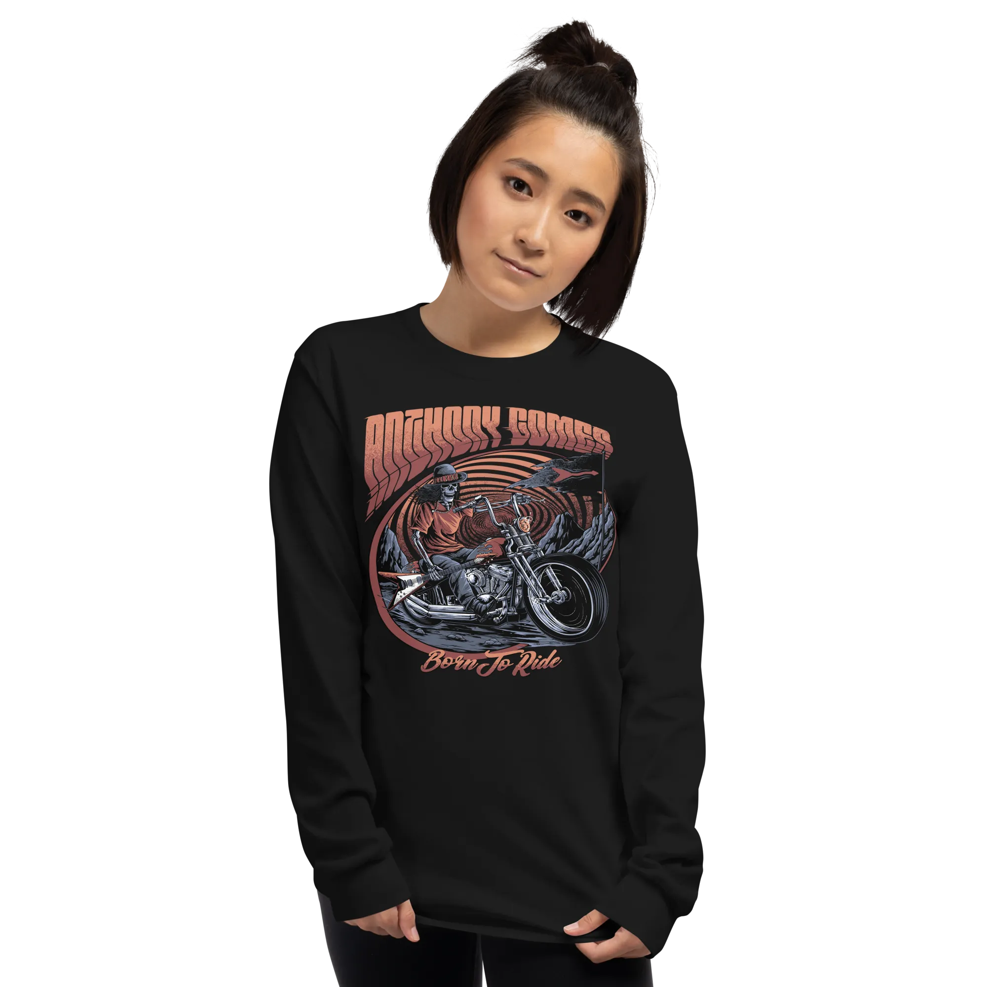 Born To Ride Men’s Long Sleeve Shirt - Available in 3 Colors (S-4XL)