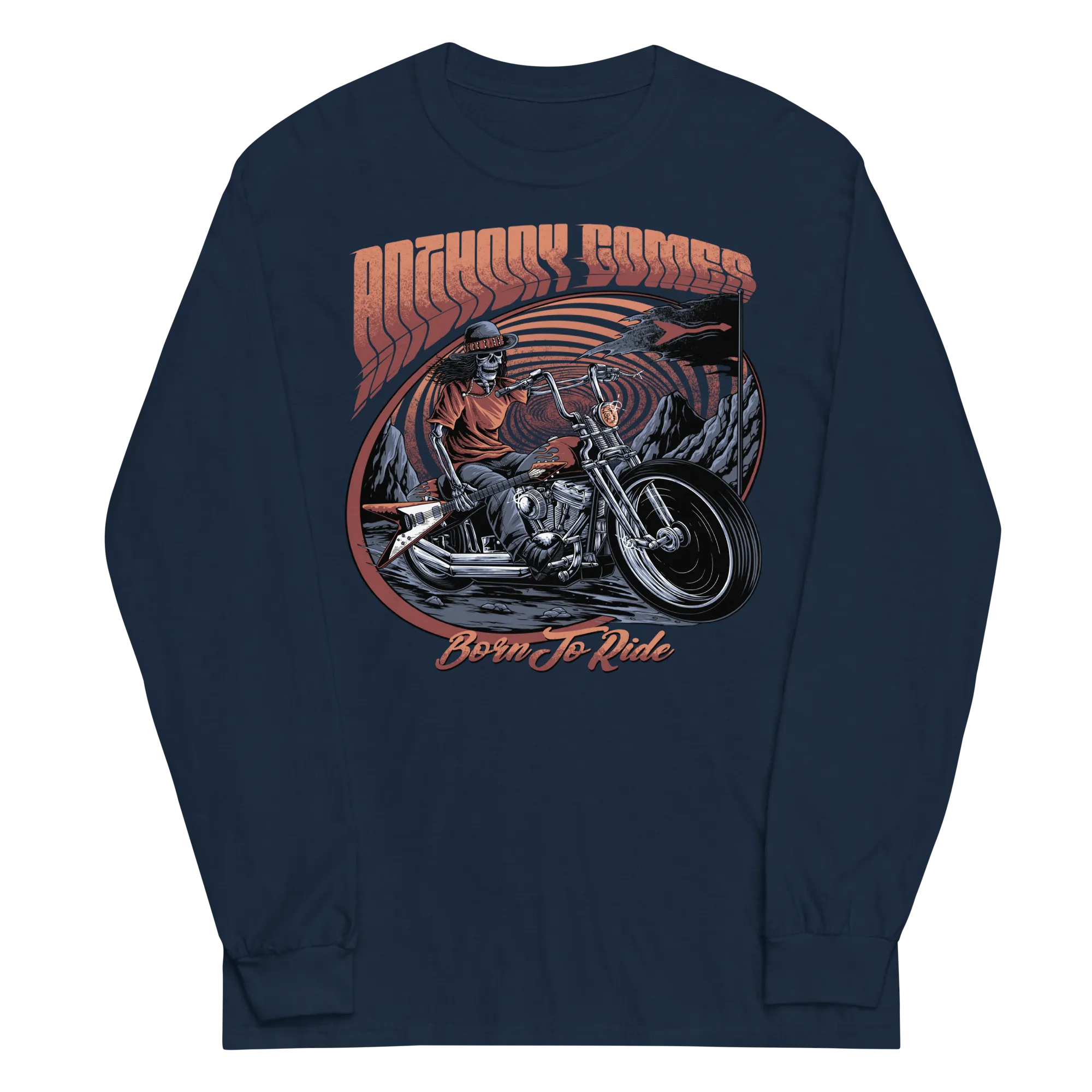 Born To Ride Men’s Long Sleeve Shirt - Available in 3 Colors (S-4XL)
