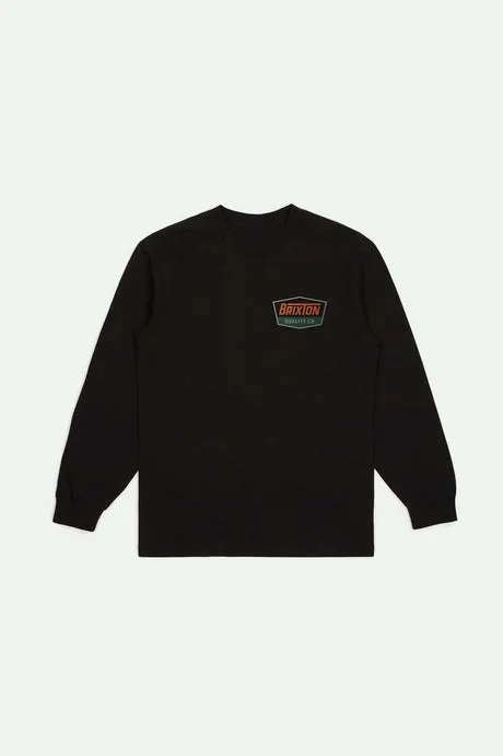 Brixton Regal L/S Standard T-Shirt - BLACK/RUST