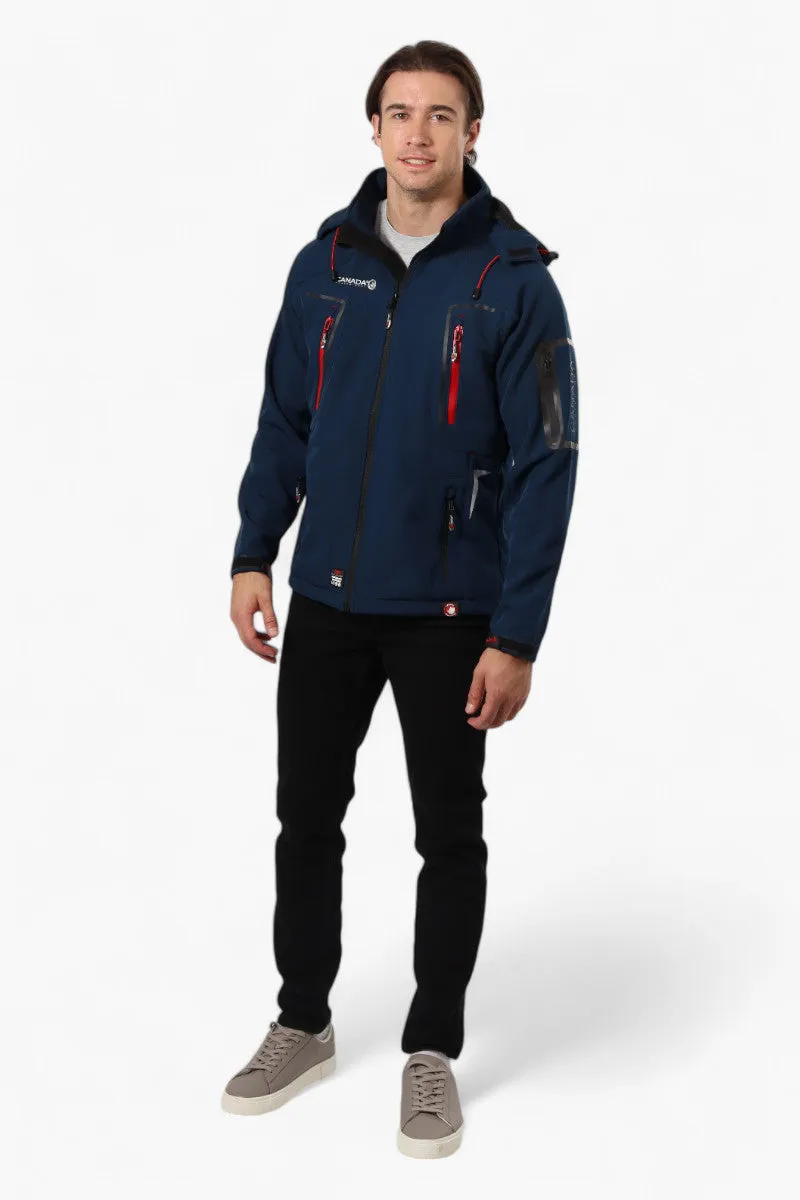 Canada Weather Gear Hooded 5 Zip Pocket Lightweight Jacket - Navy
