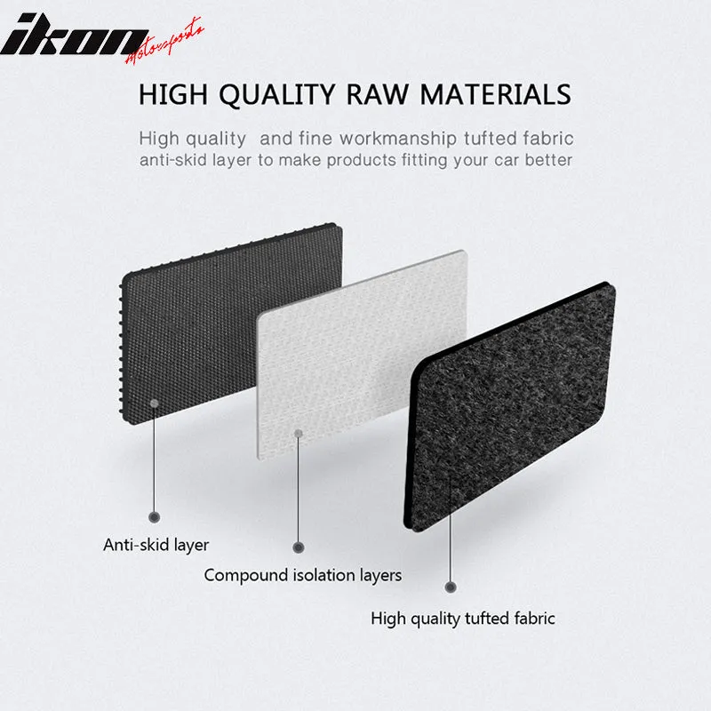 Car Floor Mat for 2006-2015 Mazda Miata MX-5 Black Carpet 2PC Nylon