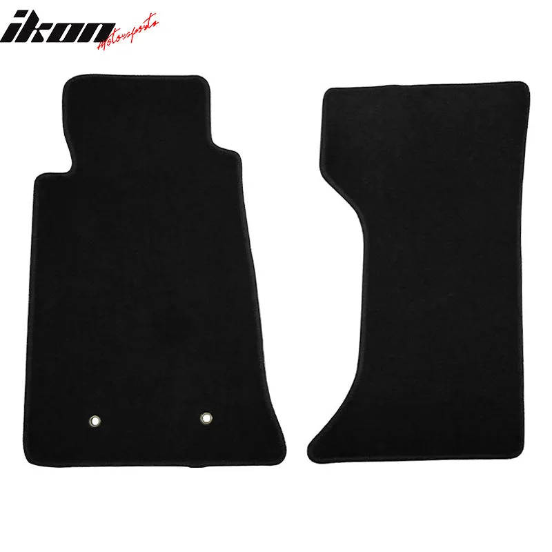 Car Floor Mat for 2006-2015 Mazda Miata MX-5 Black Carpet 2PC Nylon
