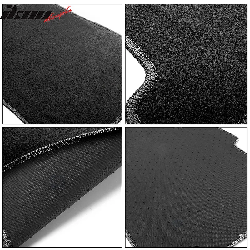 Car Floor Mat for 2006-2015 Mazda Miata MX-5 Black Carpet 2PC Nylon