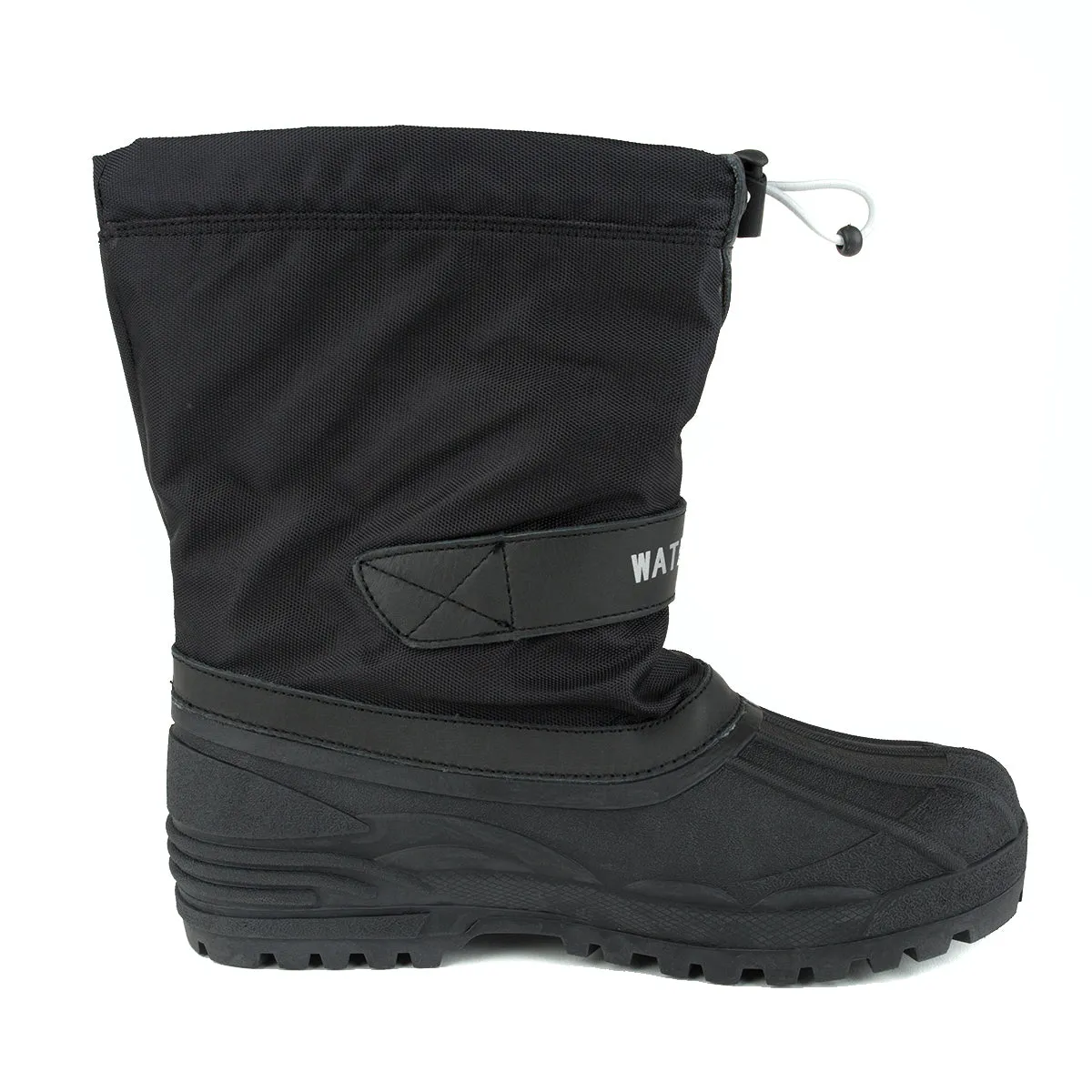 D.D. Step big kid boy winter boots with fleece insulation black color size US 12-3.5
