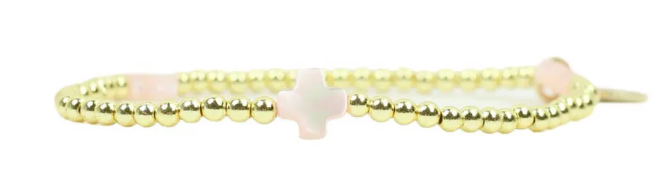 Ella Stacker Stretch Bracelet - Pink