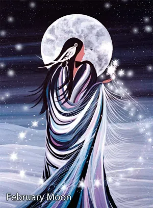 February Moon Fridge Magnet by Native Artist Betty Albert