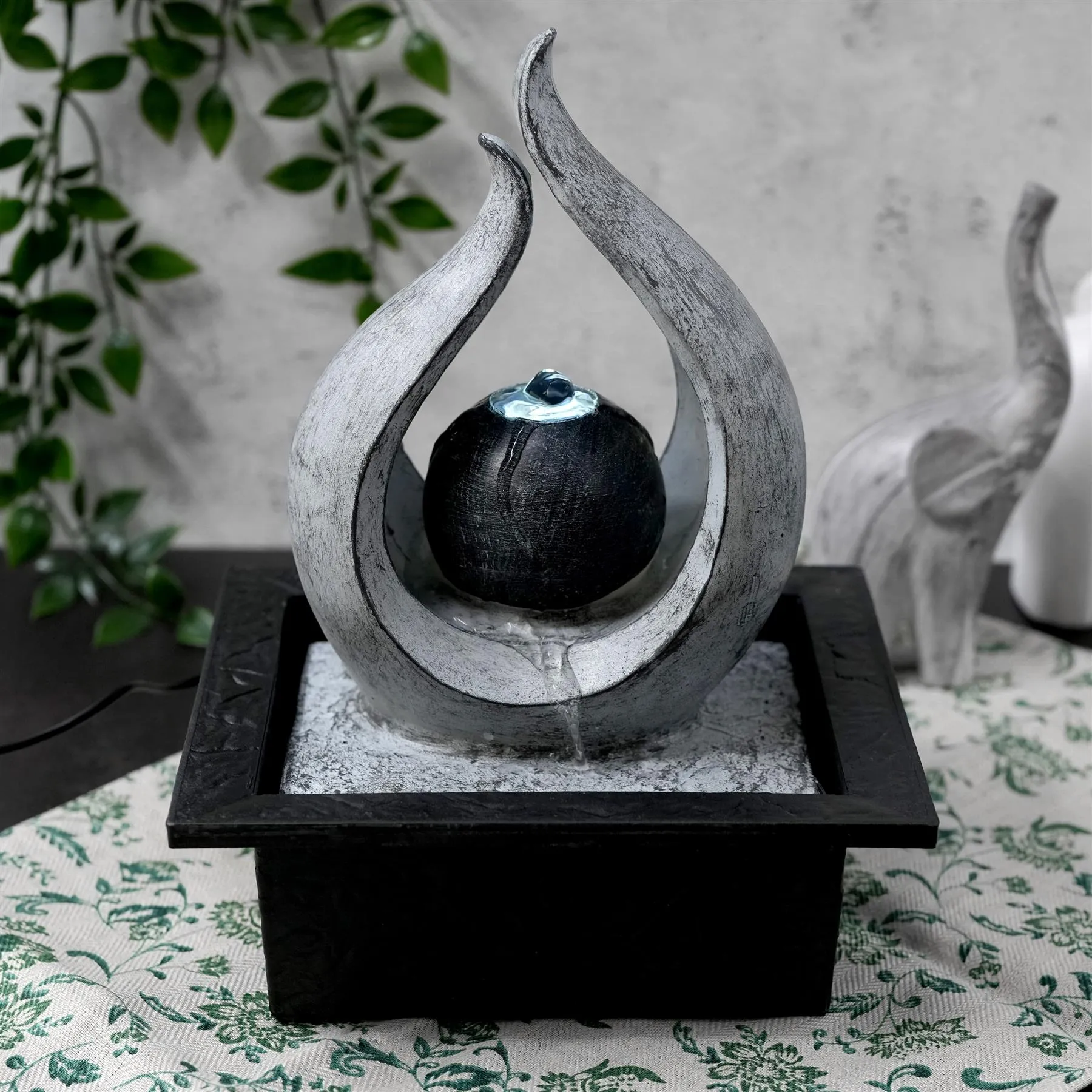 Flame Water Feature Indoor With LED