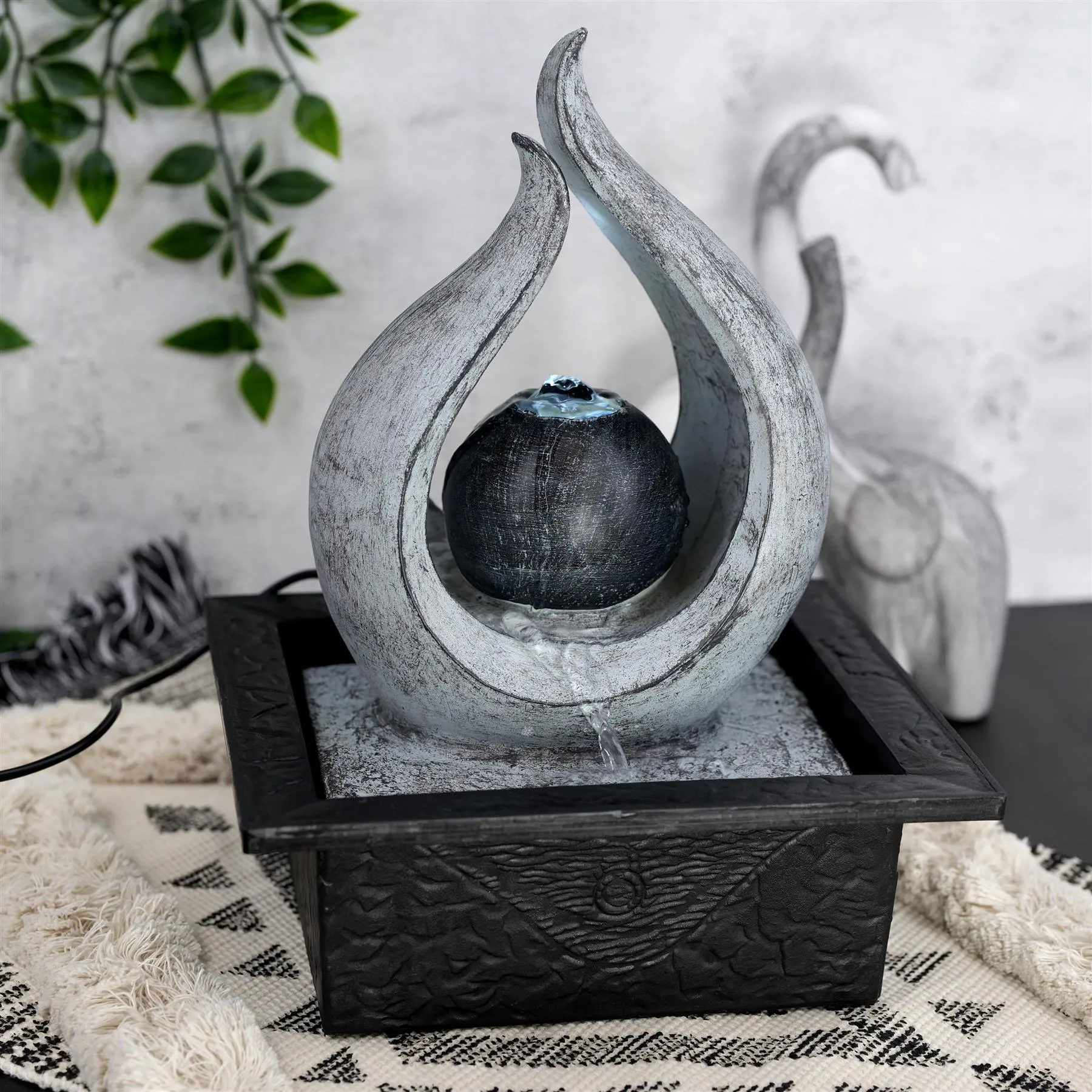 Flame Water Feature Indoor With LED