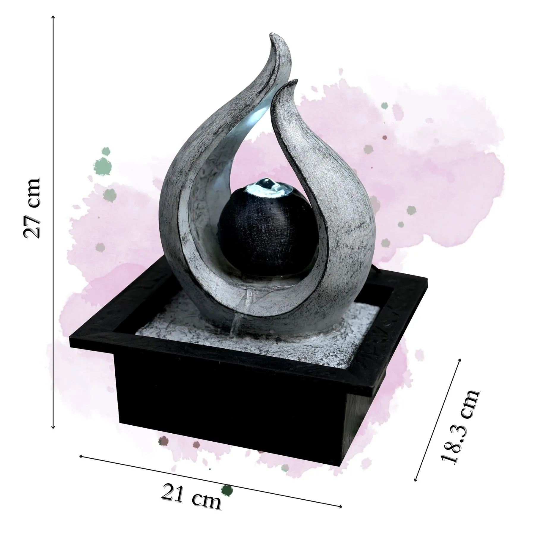 Flame Water Feature Indoor With LED