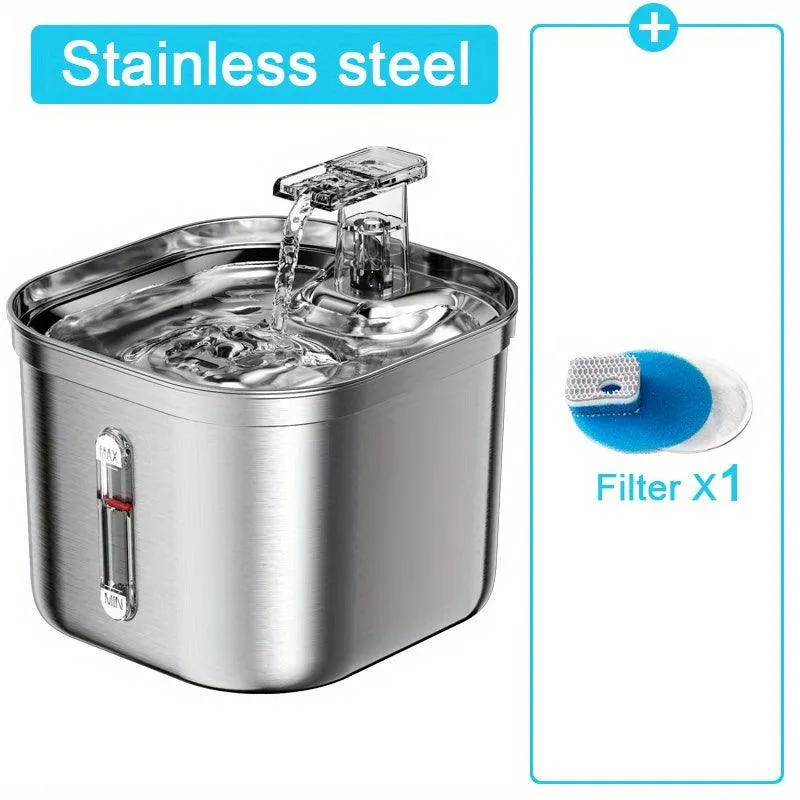 Intelligent Pet Water Fountain 67.63oz Stainless Steel