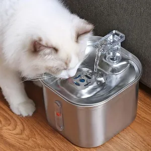 Intelligent Pet Water Fountain 67.63oz Stainless Steel