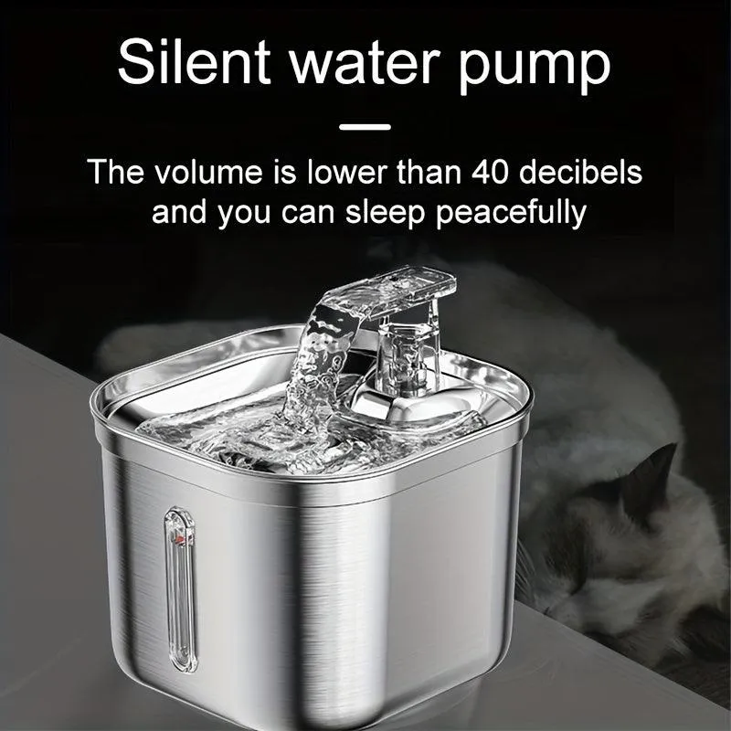 Intelligent Pet Water Fountain 67.63oz Stainless Steel