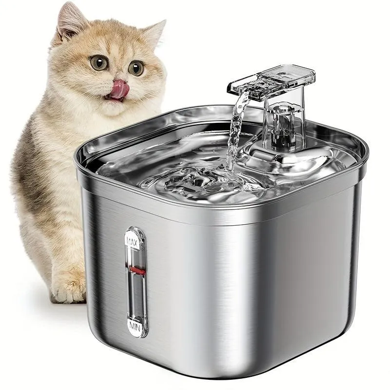Intelligent Pet Water Fountain 67.63oz Stainless Steel