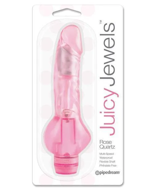 Juicy Jewels Rose Quartz Vibrator - Pink
