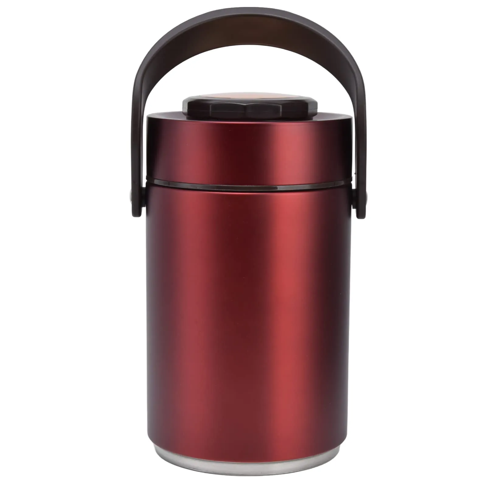 Layered Lunch Containers, Deep and Shallow Styles Insulated Lunch Containers 304 Stainless Steel Material for Work for Red