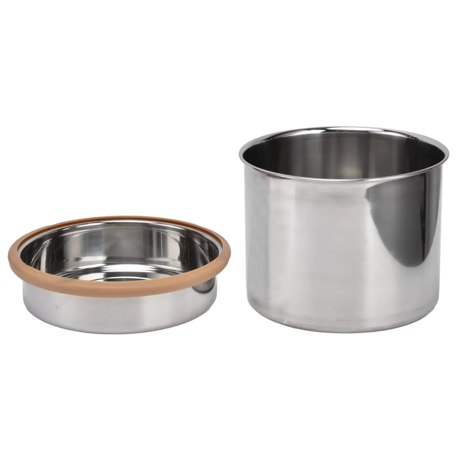 Layered Lunch Containers, Deep and Shallow Styles Insulated Lunch Containers 304 Stainless Steel Material for Work for Red