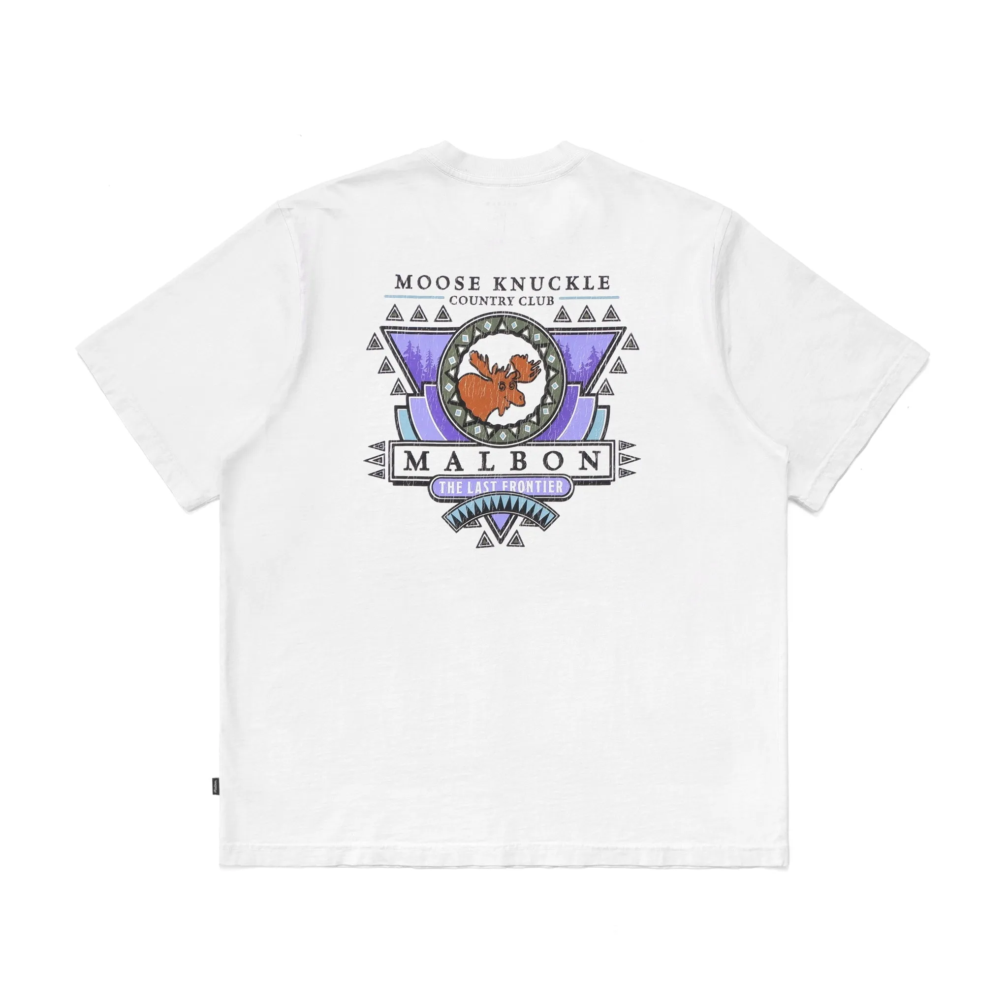 Malbon Golf Moose SS Pocket Tee - WHITE