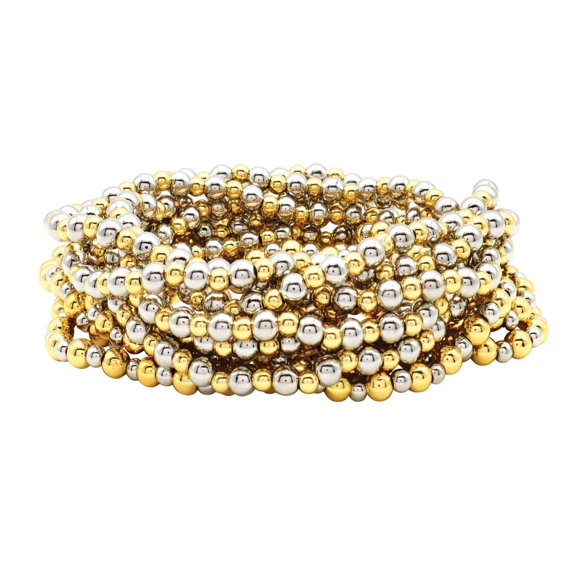 Mixed Tone 3 & 4mm Stretch Bracelet
