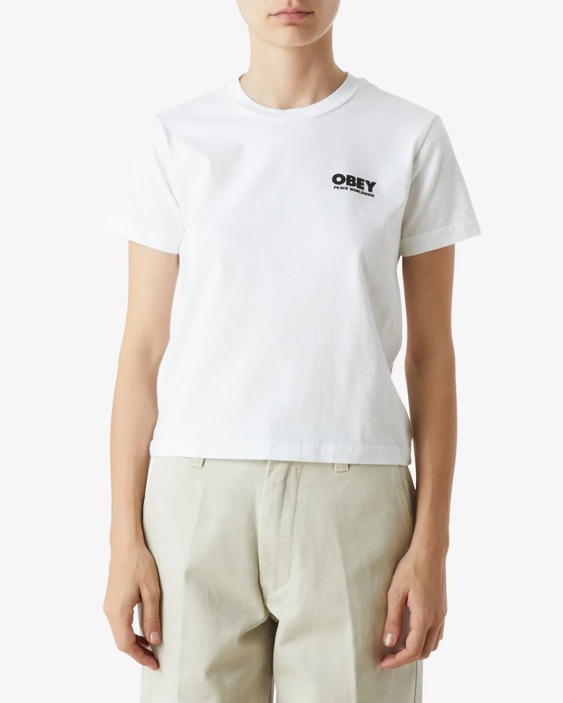 Obey PEACE WORLDWIDE KAYLIN T-SHIRT - WHITE