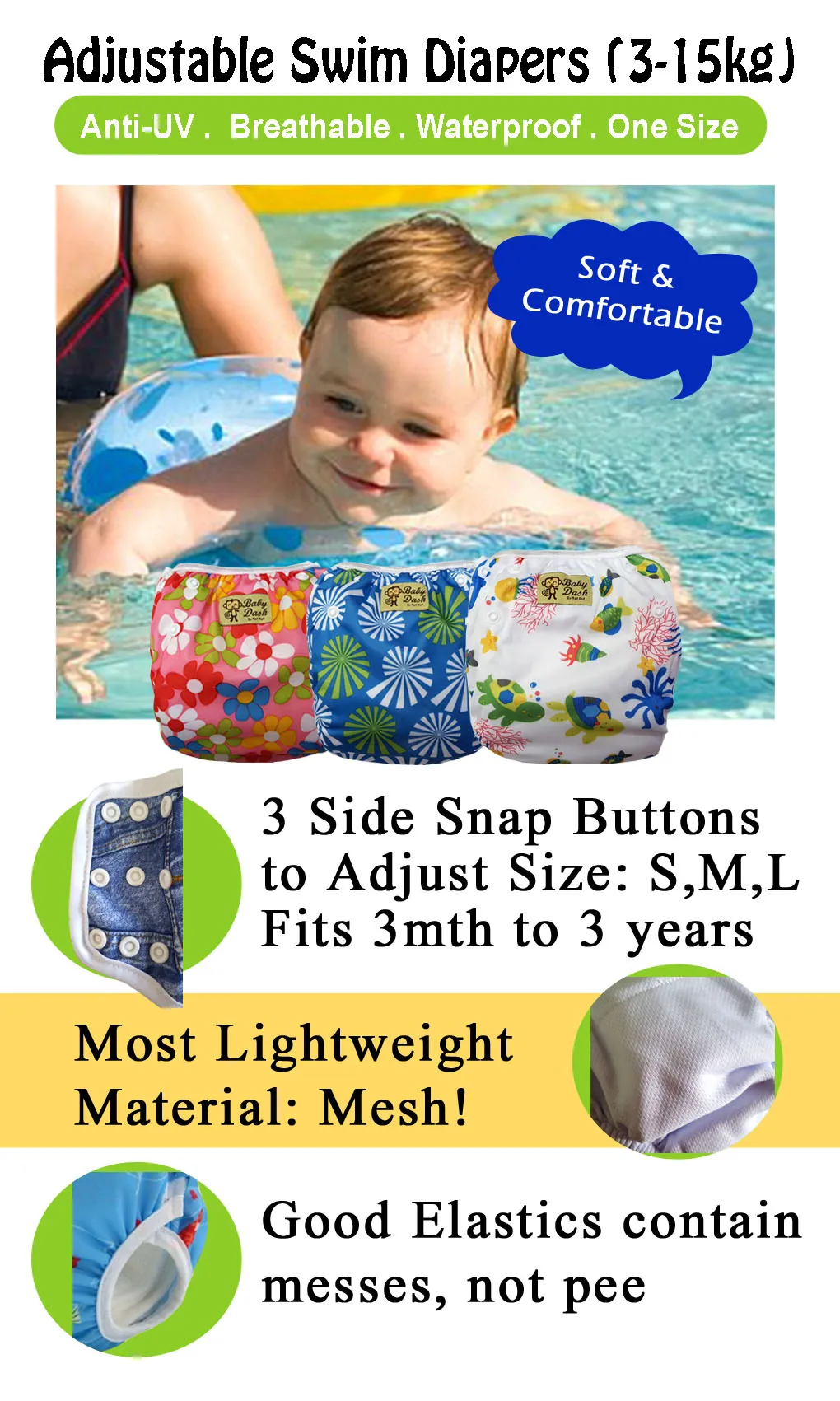 Size Adjustable Swim Diaper - Nautica