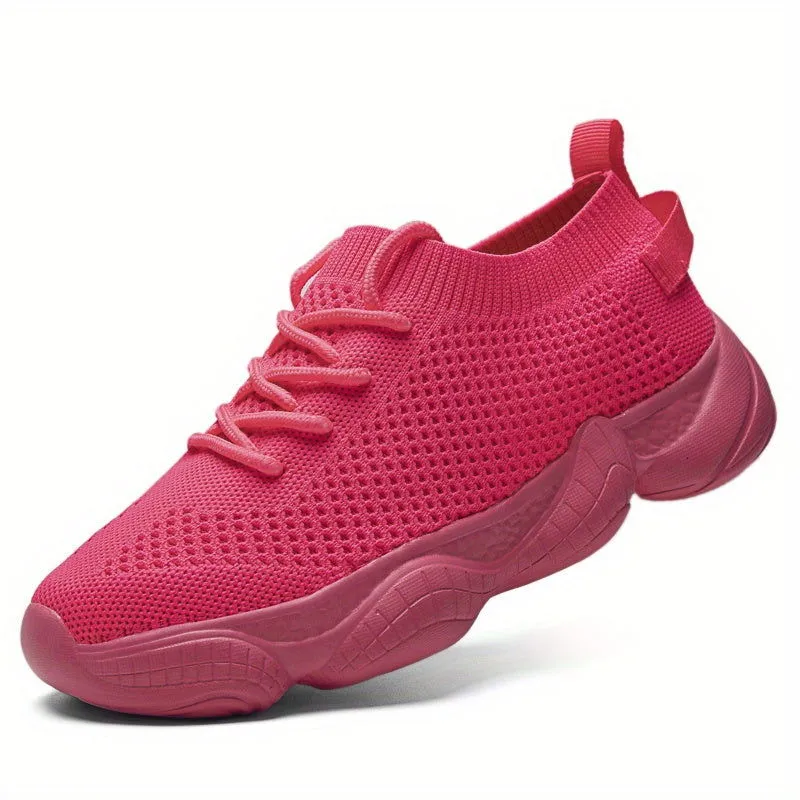 Stylish Lightweight Easy Walkers Soft Sole Woven Mesh Sneakers