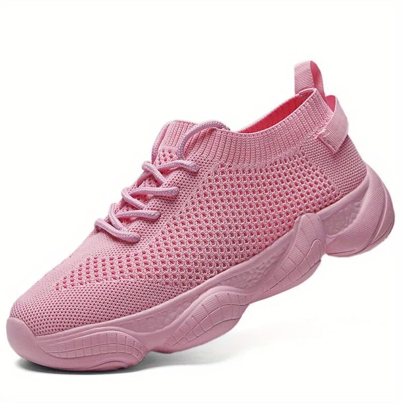 Stylish Lightweight Easy Walkers Soft Sole Woven Mesh Sneakers