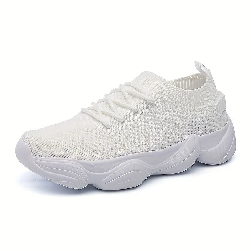 Stylish Lightweight Easy Walkers Soft Sole Woven Mesh Sneakers