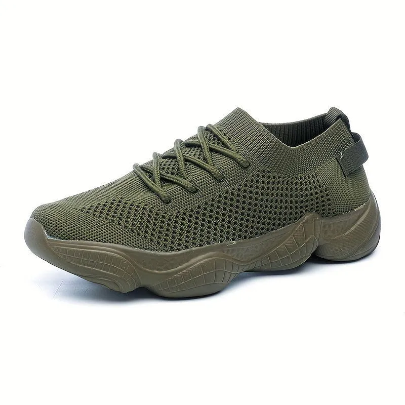 Stylish Lightweight Easy Walkers Soft Sole Woven Mesh Sneakers