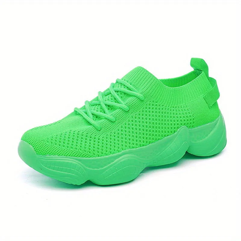 Stylish Lightweight Easy Walkers Soft Sole Woven Mesh Sneakers