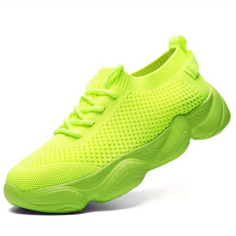 Stylish Lightweight Easy Walkers Soft Sole Woven Mesh Sneakers