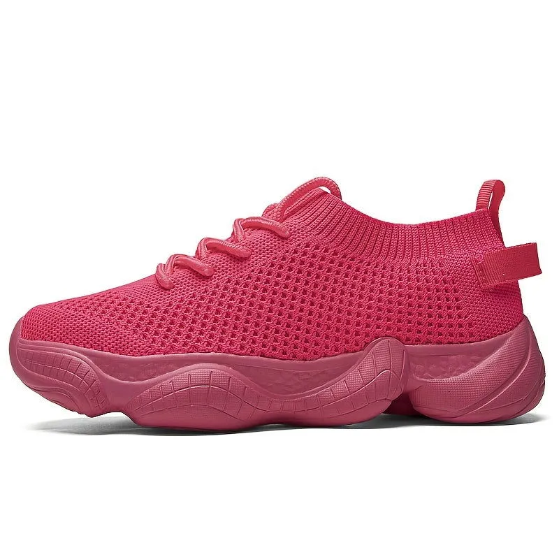 Stylish Lightweight Easy Walkers Soft Sole Woven Mesh Sneakers
