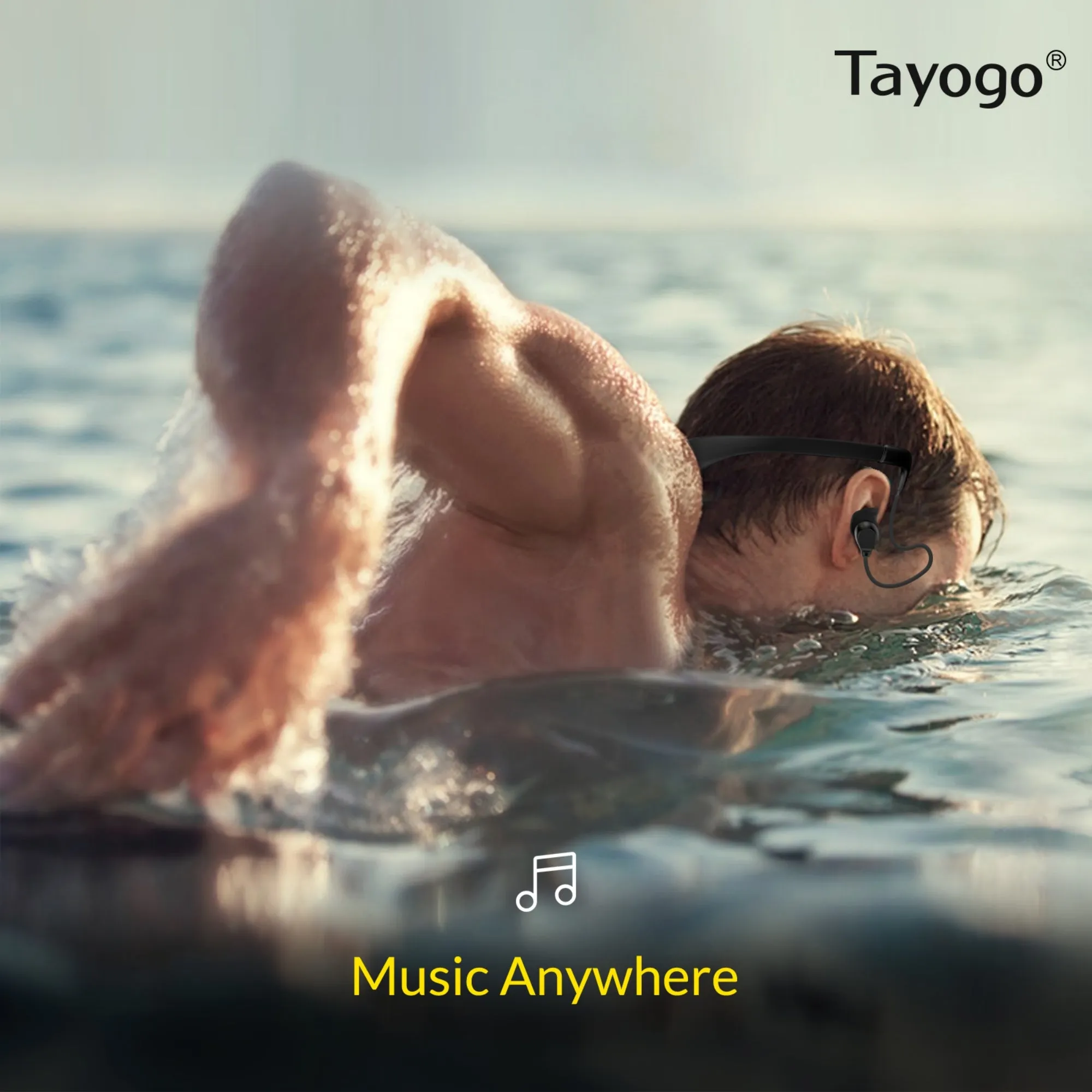 Tayogo W8 Waterproof MP3 Player with 8GB storage for Swimming