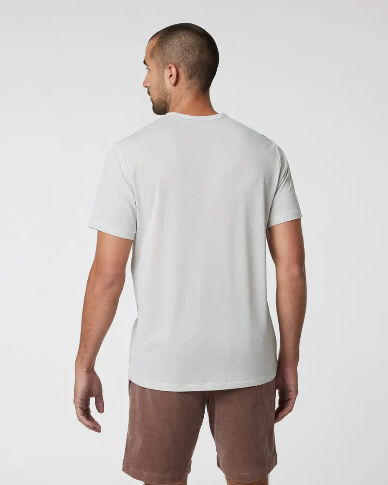 VUORI Short Sleeve Marina Stripe Tee - LIGHT GREY